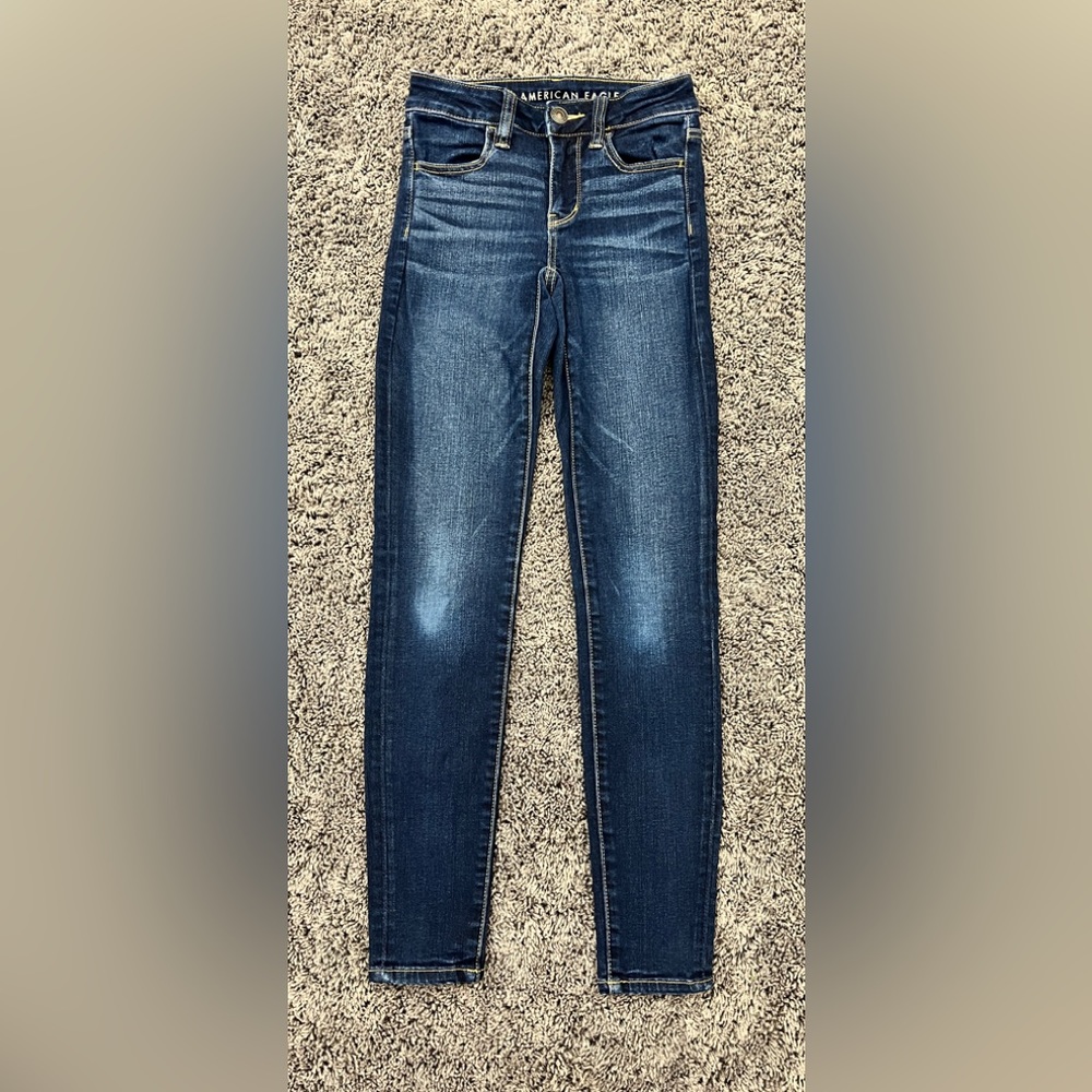 American Eagle Jeggings Women's Size 00 Next Level Stretch Crop AEO Outfitters